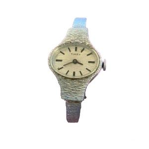 Vintage Timex Silver Bezel & Stainless Steel Watch